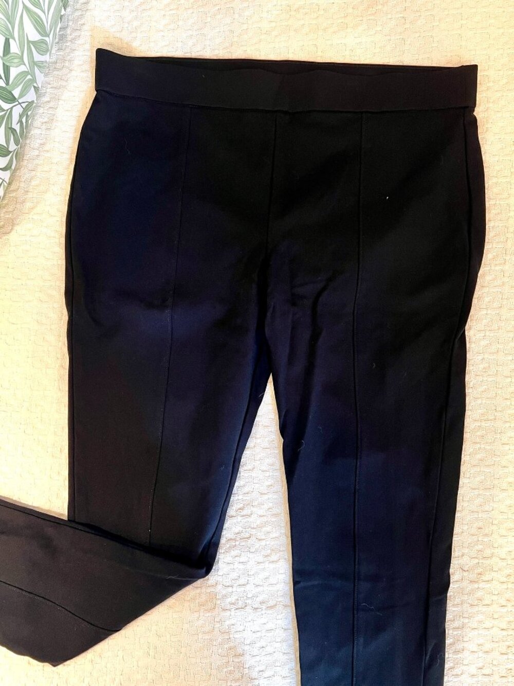 ANNE KLEIN Slim Leg Ponte Pants XXL Pull-on Black Stretchy